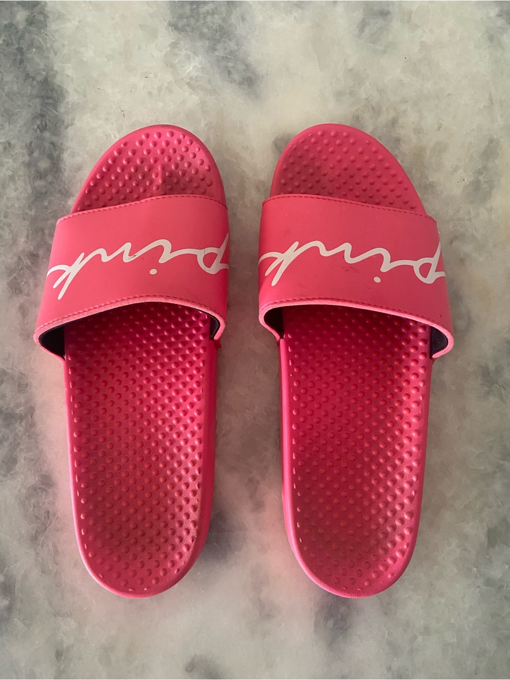 Victoria Secret PINK Slide Sandals with Script Logo - Women